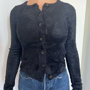 Madewell fluffy black sweater. New with tags!